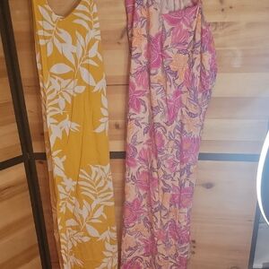 Old Navy Yellow and Pink Maxi Dresses